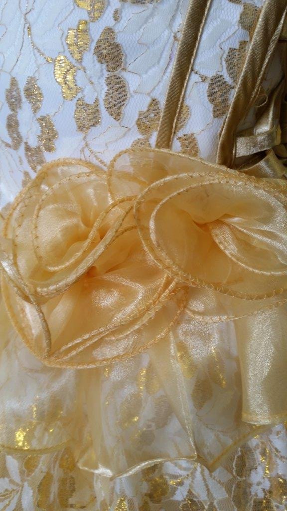 multi layer ruffle halter pageant dres